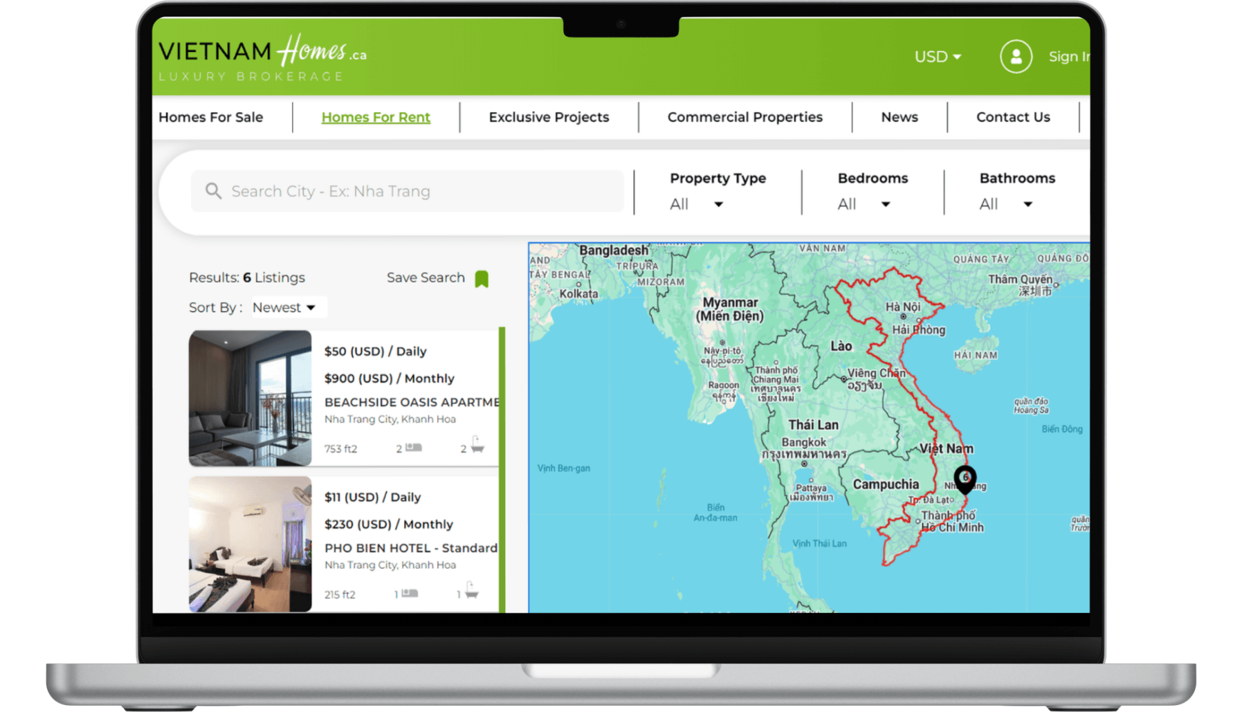 VietnamHomes - Real Estate Listing & Management